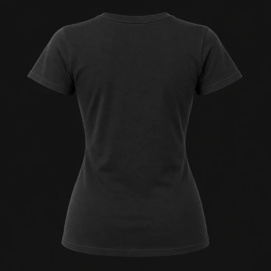 The World Must See — Women’s fitted, Black, back view