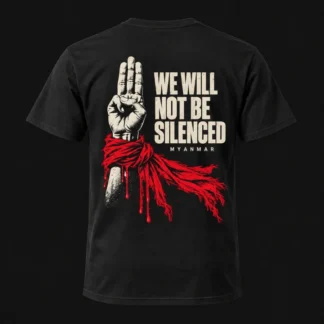We Will Not Be Silenced — Unisex, Black, back view