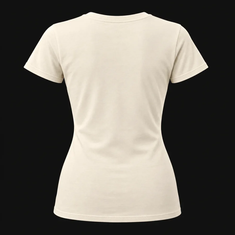 We Carry You With Us — Women’s fitted, Natural, back view