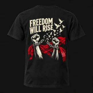Freedom Will Rise — Unisex, Black, back view