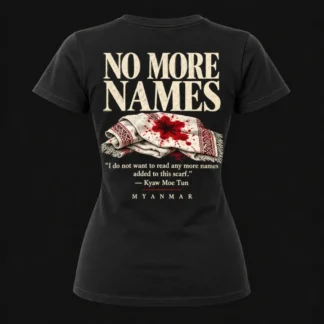 No More Names — The Scarf — Women’s fitted, Black, back view