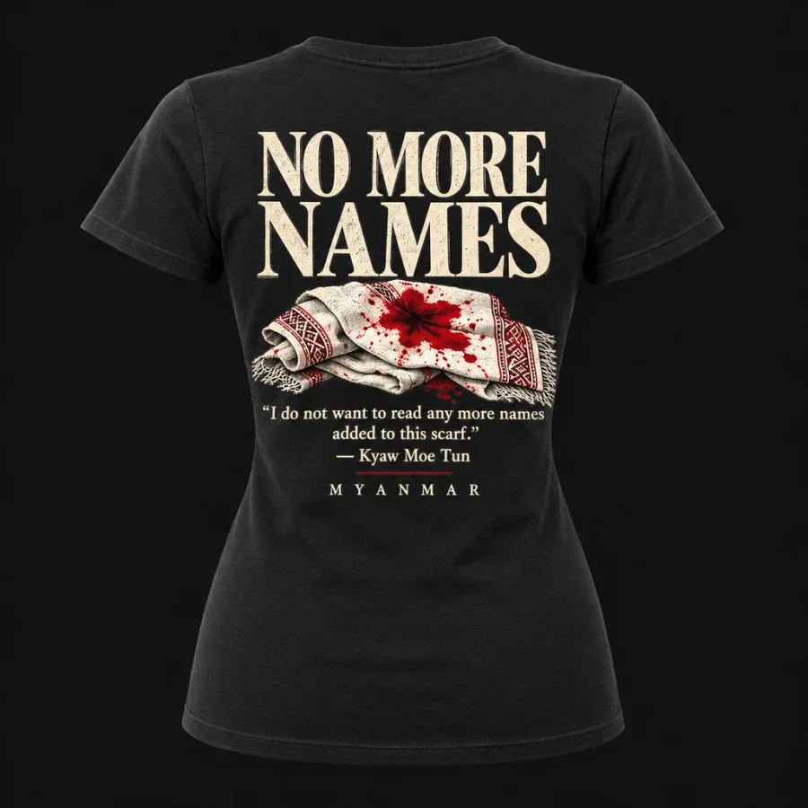 No More Names — The Scarf — Women’s fitted, Black, back view